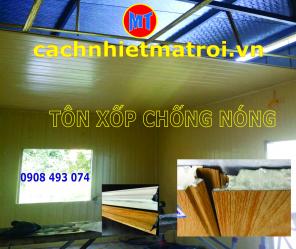 CÁCH NHIỆT NÓNG TỪ MÁI NHÀ DÙNG TẤM LA PHÔNG TRẦN TÔN PU