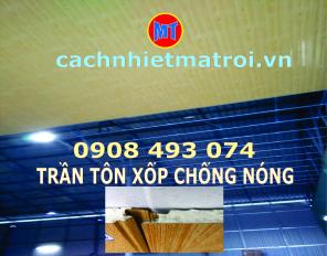 CHỐNG NÓNG GIẢM ỒN MÁI TÔN  DÙNG TẤM LAPHÔNG TÔN PU