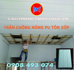 LA PHÔNG TRẦN CHỐNG NÓNG TÔN XỐP TRẮNG SỮA