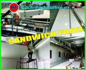 Thi công lắp dựng vách trần panel phòng sạch bằng tấm Sandwich panel PU. Đồng Nai - Bình Dương - TP Hồ Chí MInh