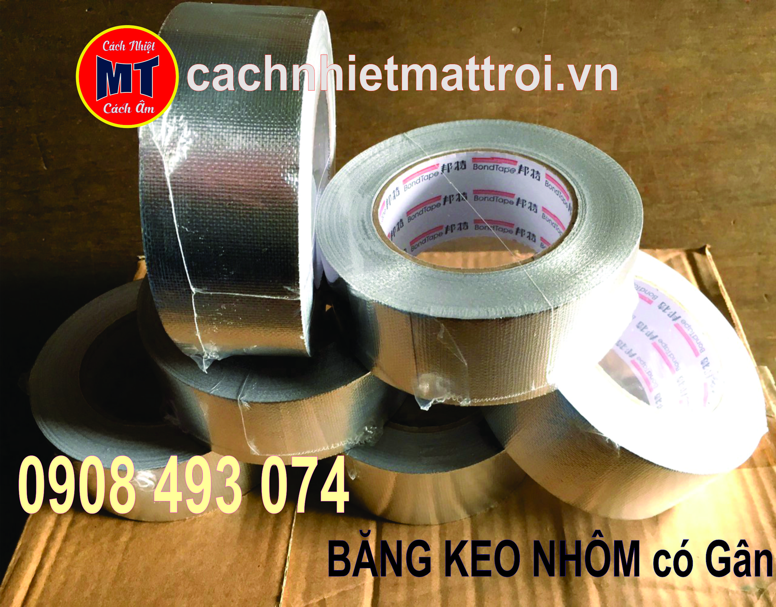 Băng Keo Nhôm Có Gân – Băng Keo Bạc Vải Thủy Tinh BONDTAPE | Cách Nhiệt Mặt Trời - Ảnh 8