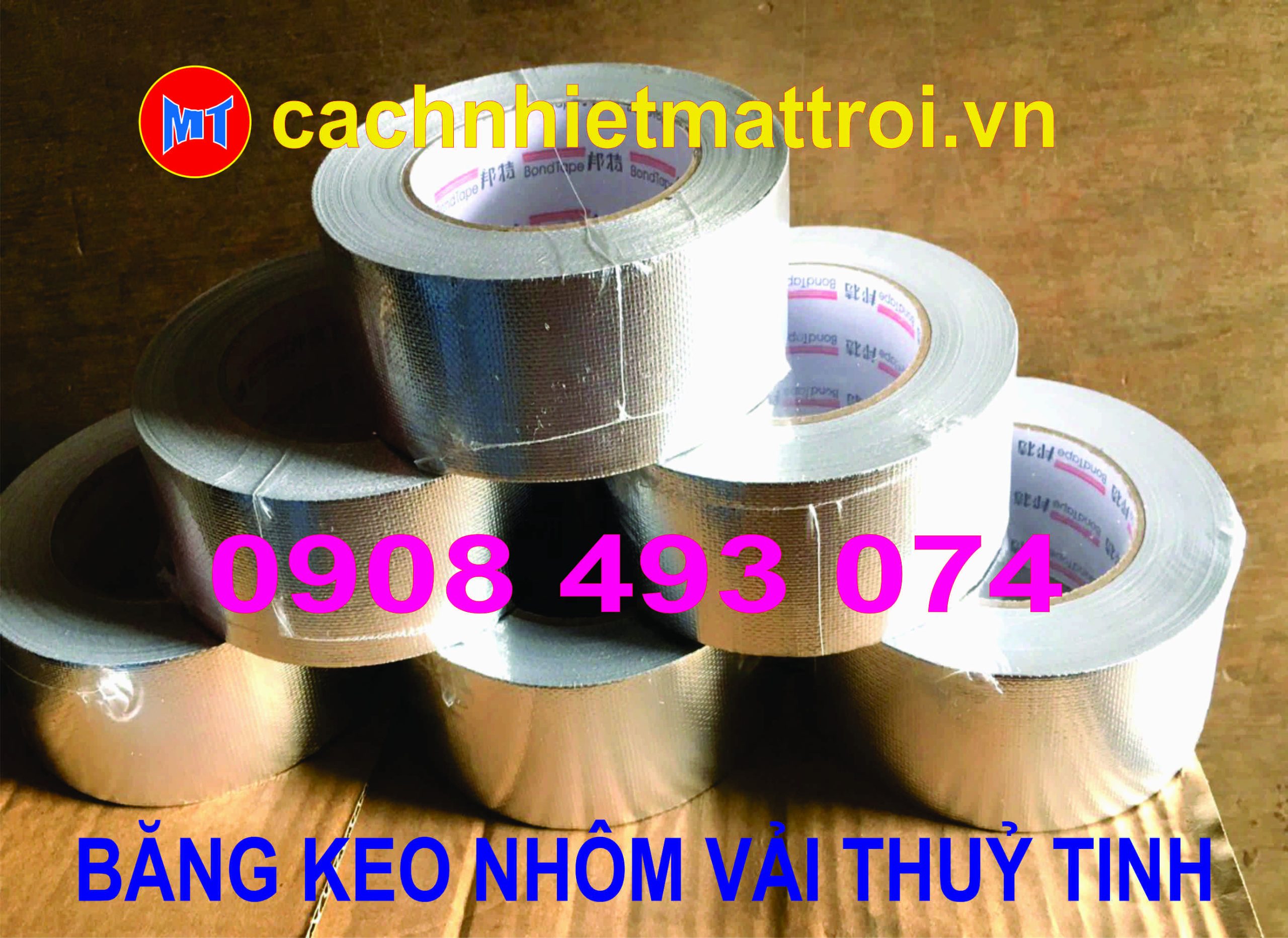 Băng Keo Nhôm Có Gân – Băng Keo Bạc Vải Thủy Tinh BONDTAPE | Cách Nhiệt Mặt Trời - Ảnh 5