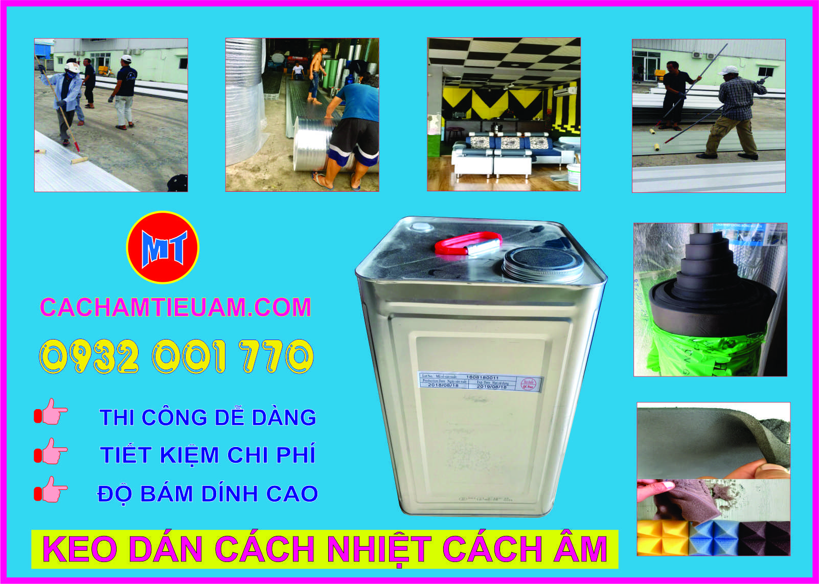 Keo Dán Tấm Cách Nhiệt – Keo Dán Cách Âm Chuyên Dụng Cho Mút PE OPP, Mút Hột Gà, Cao Su - Ảnh 2